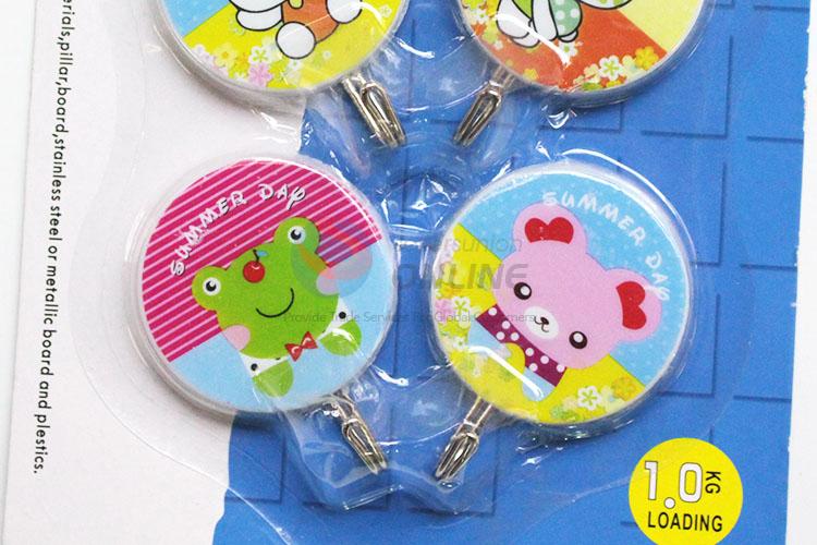 Cute Design Adhesive Round Sticky Plastic Hook