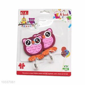 Fashion Design Owl Shape Colorful Adhesive Hook