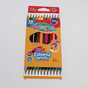 Nice Double-headed 24 Colors Triangle Colored Pencils for Sale