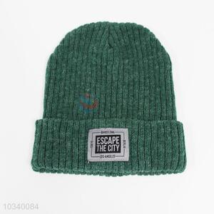 Promotional Wholesale Green Knitted Hat for Sale