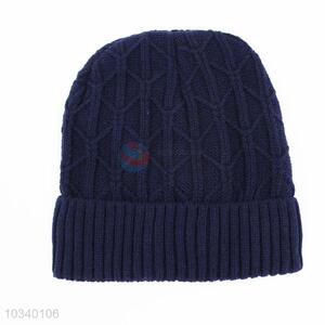 Wholesale Supplies Dark Blue Knitted Hat for Sale