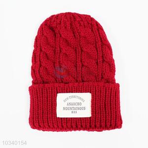 Competitive Price Red Knitted Hat for Sale