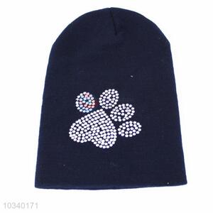 Nice Footprint Pattern Knitted Hat for Sale