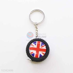 England Flag Pattern Tyre Shaped Key Chain/Key Ring