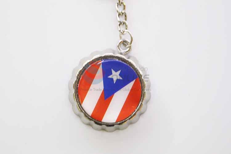 Flag Pattern Round Key Chain/Key Ring