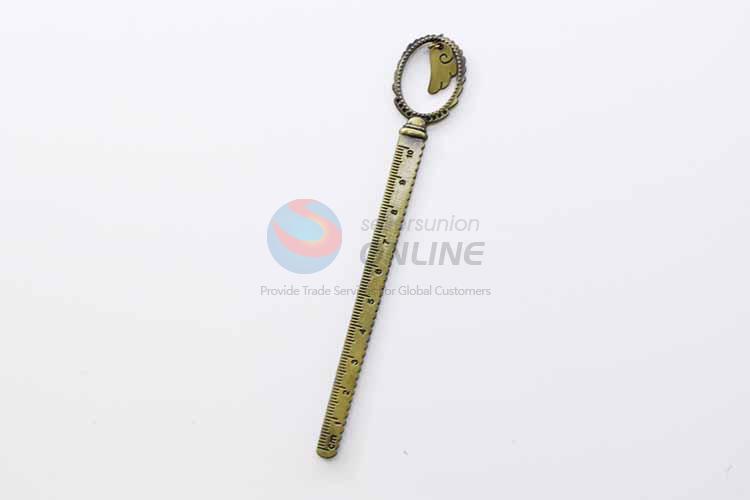 Zinc Alloy Ruler Bookmark with Wing Charm