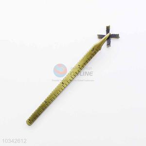 Zinc Alloy Ruler Bookmark with Windmill Charm