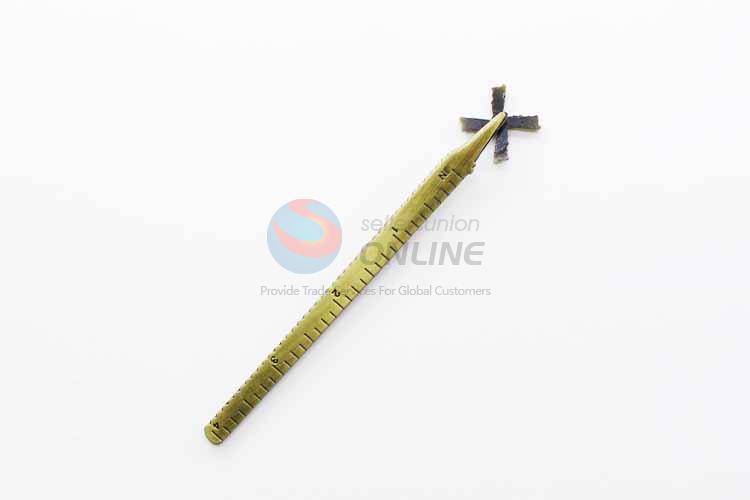 Zinc Alloy Ruler Bookmark with Windmill Charm