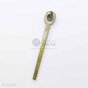 Zinc Alloy Ruler Bookmark with Earth Charm