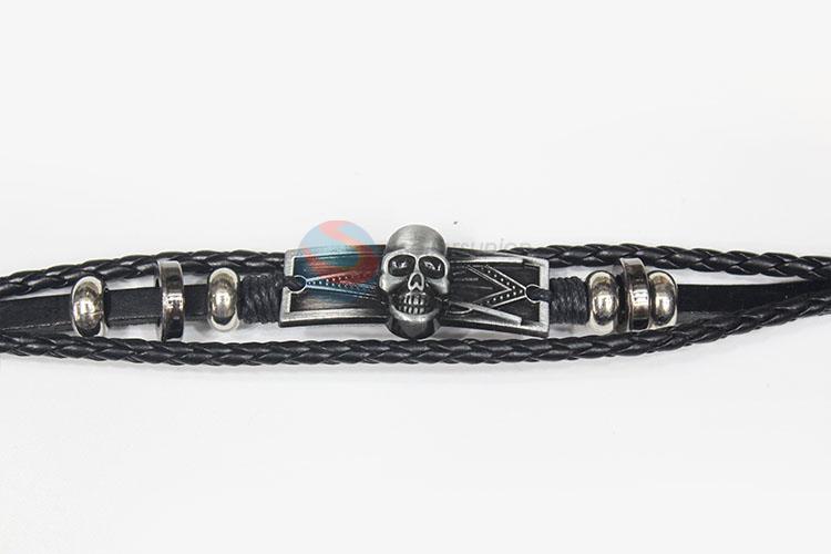 New Style Retro Leather Woven Charm Bracelet