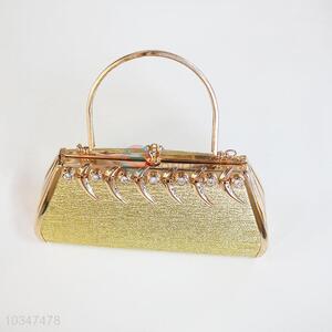 Vintage style pvc metal rhinestone handbag