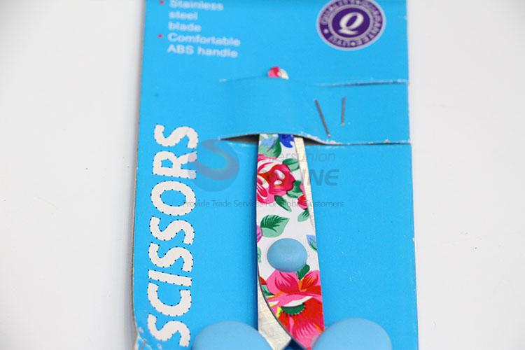 Popular flower pattern blue children scissors