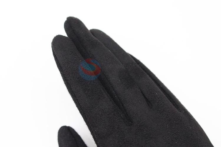 Factory sales cheapest women winter warm black lace gloves