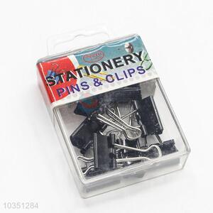 Very Popular Office Stationery 7pcs Black Binder Clips