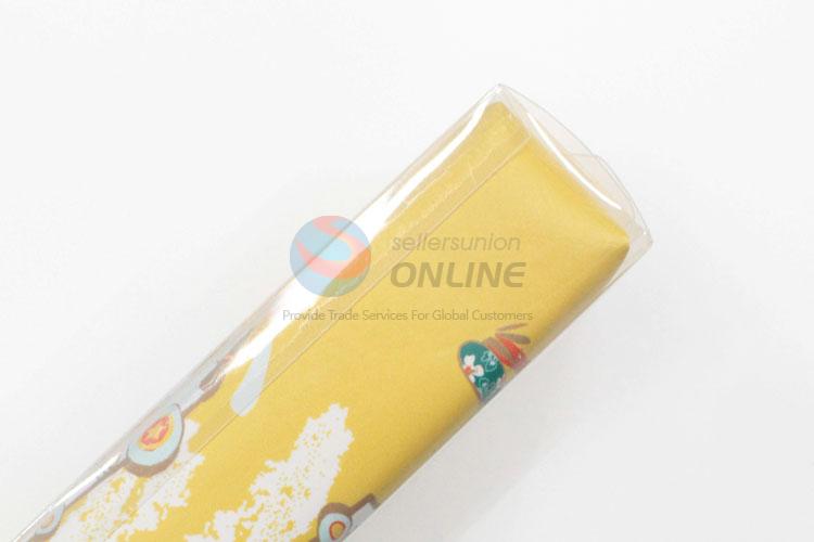 Fashion Style Printed Pu Leather Pen Bag,Yellow