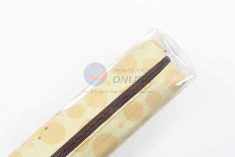 Wholesale Custom Cheap Giraffe Printed Pu Pencil Bag