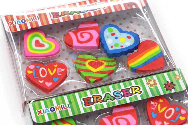 Interesting Heart Shaped Cartoon Rubber/Eraser for Student