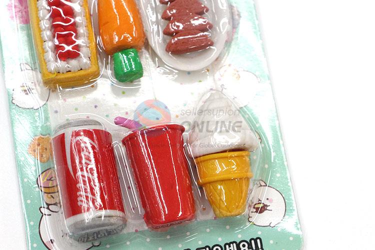 Hot Sale Food Design Cartoon Rubber/Eraser for Student