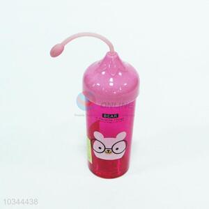 Kids bear printed plastic water bottle