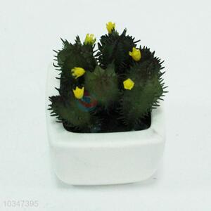 wholesale indoor home decoration artificial plant with cement flower pot