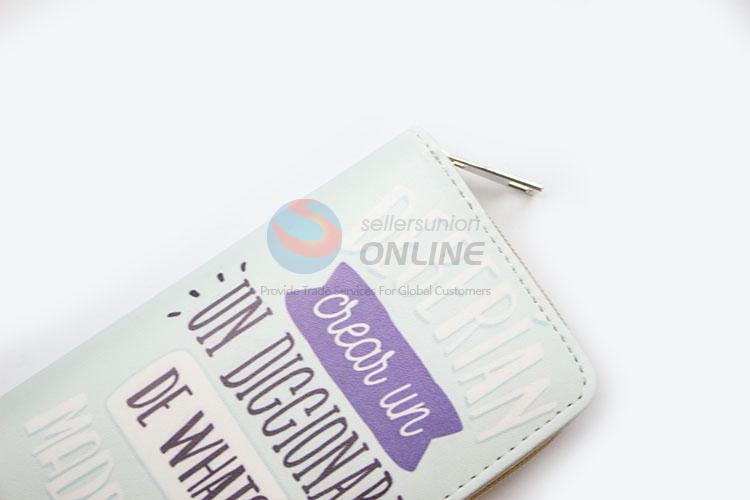 Wholesale Popular Female Card Holder Casual Zip Ladies Clutch PU Wallet