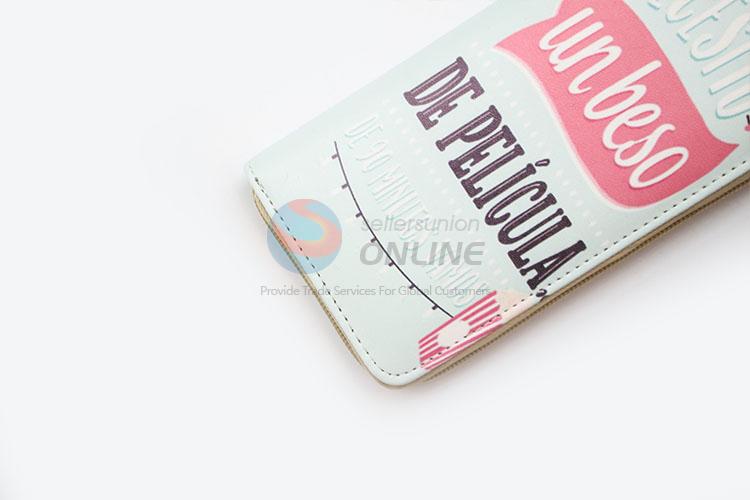 Wholesale Cheap Female Card Holder Casual Zip Ladies Clutch PU Wallet