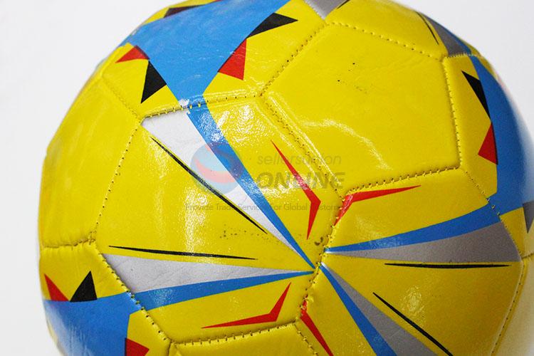 New Fashion Yellow PU Soccer Football for Training Game with Rubber Bladder