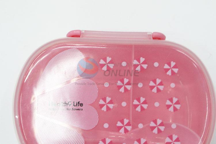 Pink Plastic Layered Lunch Box for Wholesale