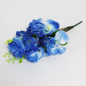 Wholesale hot sales new style 10pcs blue rose artificial plants