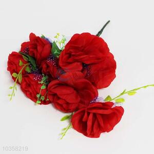 Best low price plastic 10pcs red rose artificial plants