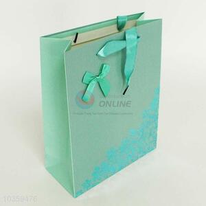 Cheap fashion green paper gift bag