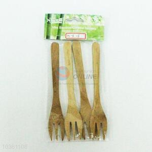 4Pcs Bamboo Kitchen Forks Set