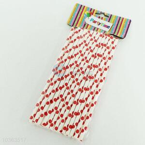 Fashion dotted printed 25pcs paper straws