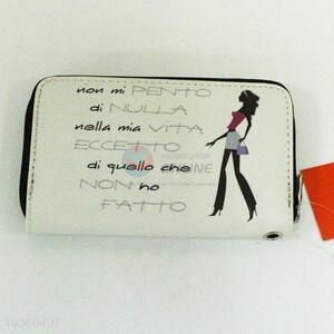 Direct factory hot selling printed women pu wallet ladies pouch