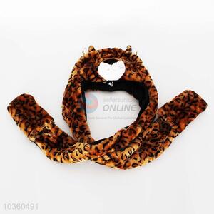 Leopard Cartoon Design Kids Winter Warm Velvet Hat