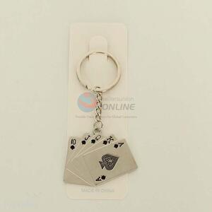 Poker design alloy key chain with cheap price