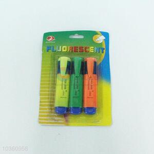 New Arrival 3pc Fluorescent Pen Highlighter Marker Pens