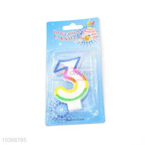 High Quality Numeral Candles/Number 3 Birthday Candle for Sale