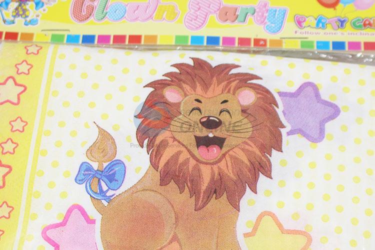 New style good cheap 20pcs lion pattern napkins