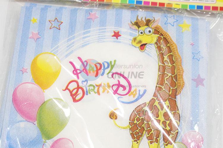 Hot-selling cheap 20pcs giraffe pattern napkins