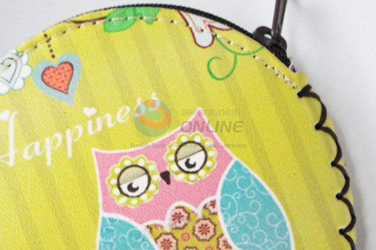 Cute daily use owl pattern pu coin purse