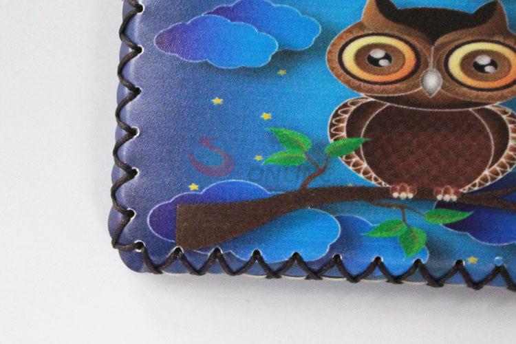 Good quality owl pattern pu coin purse