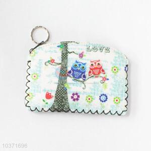 Cute best new style owl pattern pu coin purse