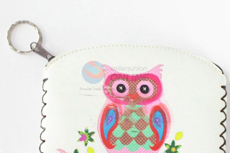 China factory price simple owl pattern pu coin purse