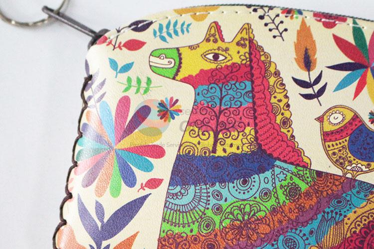 Best cheap colorful pattern pu coin purse