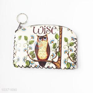 Owl pattern cheap top quality pu coin purse