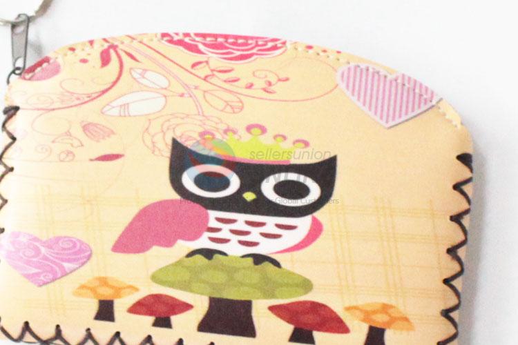 China factory price best owl pattern pu coin purse