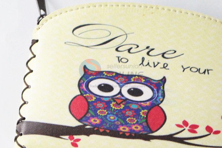 Hot-selling daily use owl pattern pu coin purse