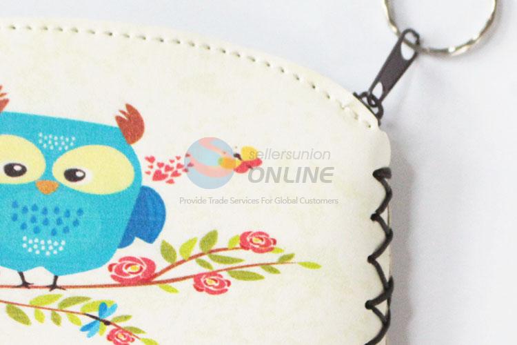 Wholesale low price best owl pattern pu coin purse