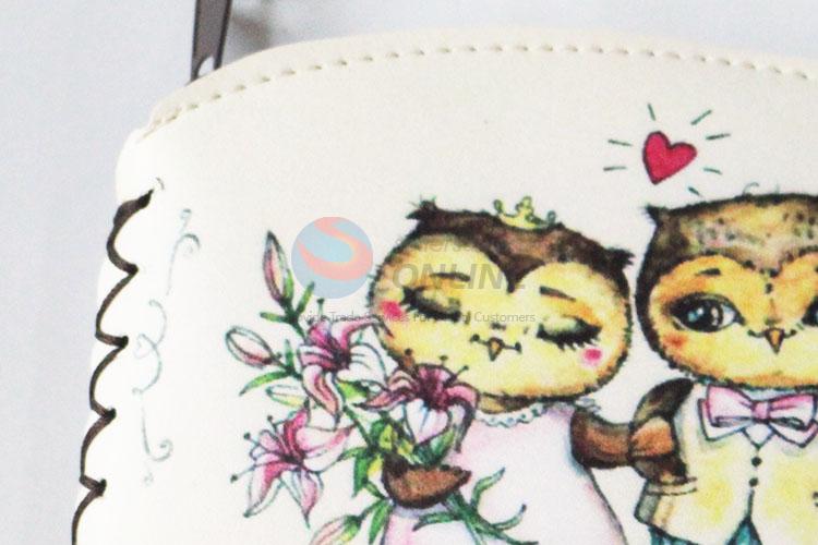 Hot sales best fashion style owl pattern pu coin purse